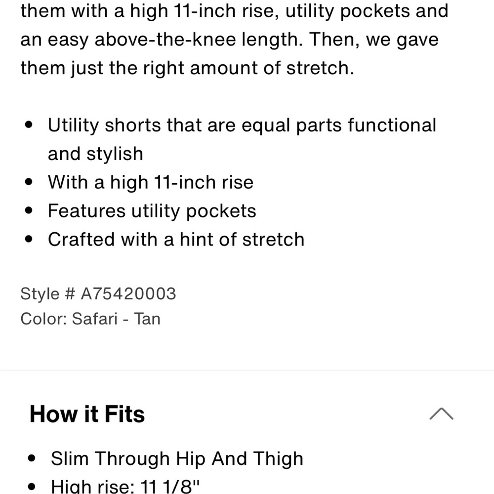 NWT Levi's Utility Shorts - Picture 4 of 7